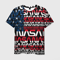 Футболка мужская Nasa usa флаг, цвет: 3D-принт