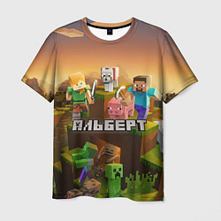 Футболка мужская Альберт Minecraft, цвет: 3D-принт
