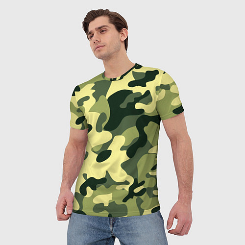 Мужская футболка Камуфляж милитари / 3D-принт – фото 3