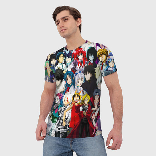 Мужская футболка Все аниме персонажи / 3D-принт – фото 3