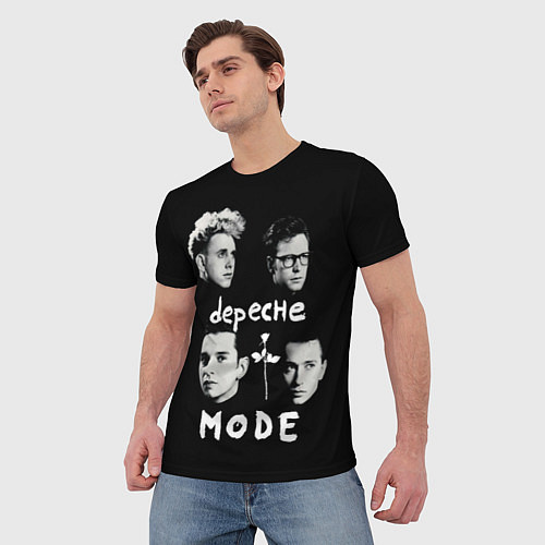 Мужская футболка Depeche Mode portrait / 3D-принт – фото 3