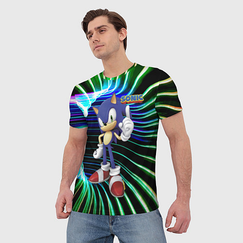 Мужская футболка Sonic - hedgehog - video game / 3D-принт – фото 3