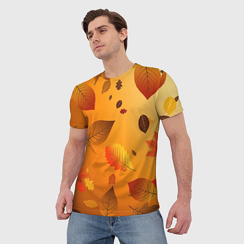 Мужская футболка Осенний тёплый ветер / 3D-принт – фото 3