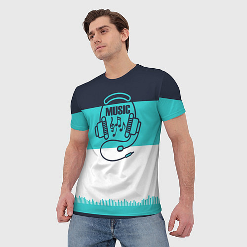 Мужская футболка Твой ритм / 3D-принт – фото 3
