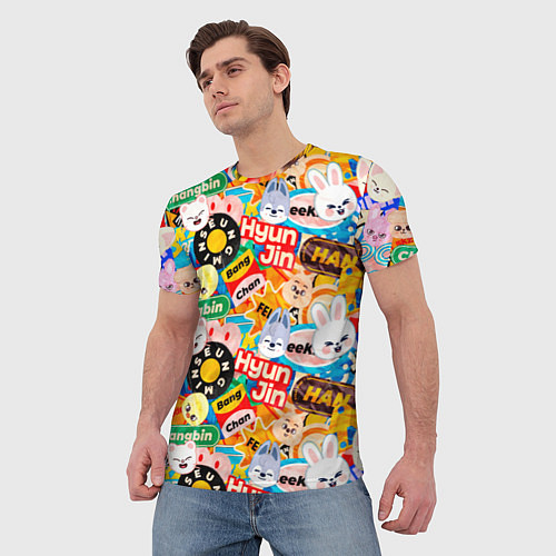 Мужская футболка Skzoo stickers characters / 3D-принт – фото 3