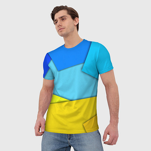 Мужская футболка Простой геометрический фон / 3D-принт – фото 3
