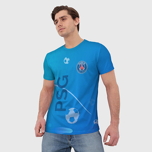 Мужская футболка Psg абстракция спорт / 3D-принт – фото 3