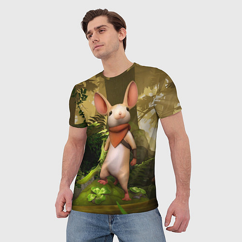 Мужская футболка Moss - мышонок / 3D-принт – фото 3