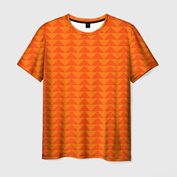 Футболка мужская Геометрия - оранжевые фигуры, цвет: 3D-принт