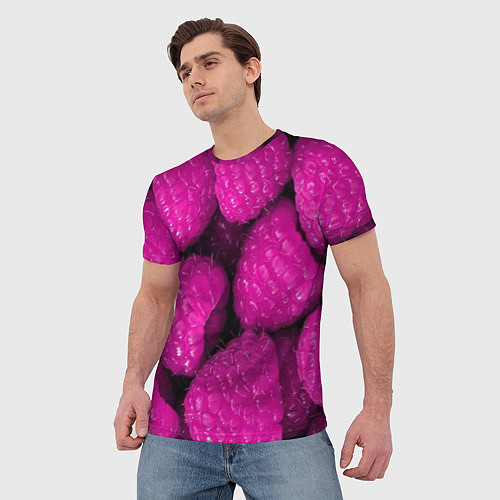 Мужская футболка Ягоды малины / 3D-принт – фото 3