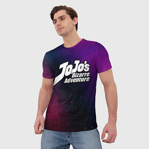 Мужская футболка JoJo Bizarre Adventure gradient space / 3D-принт – фото 3