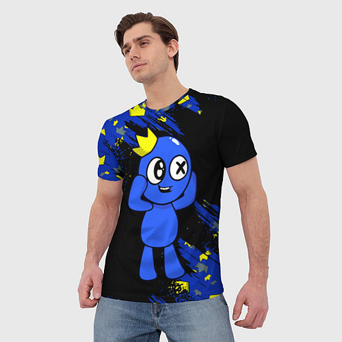 Мужская футболка Радужные друзья Синий / 3D-принт – фото 3