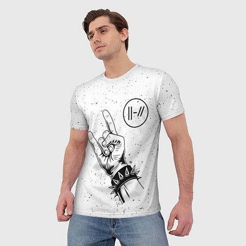 Мужская футболка Twenty One Pilots и рок символ / 3D-принт – фото 3