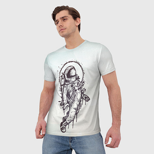 Мужская футболка Космонавт в скафандре / 3D-принт – фото 3