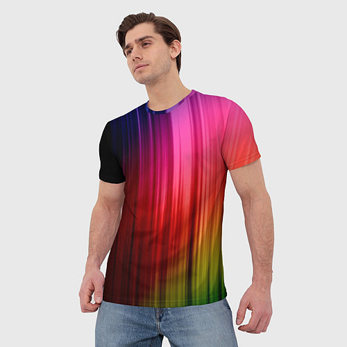 Мужская футболка Цветной спектр / 3D-принт – фото 3