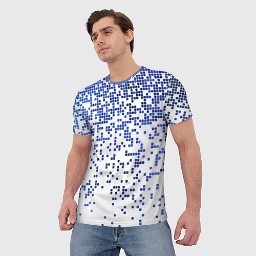 Мужская футболка Пиксельный минималистический паттерн / 3D-принт – фото 3