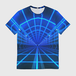 Футболка мужская Неоновый туннель, цвет: 3D-принт