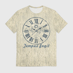 Футболка мужская Часы тикают- время бежит, цвет: 3D-принт