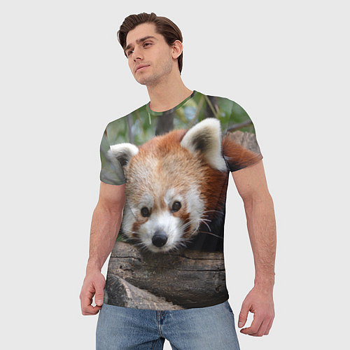 Мужская футболка Красная панда / 3D-принт – фото 3