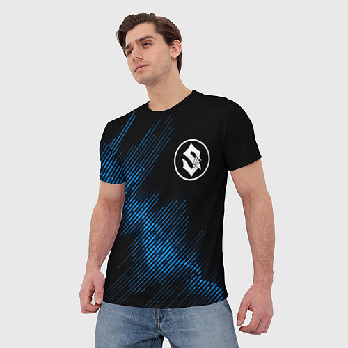 Мужская футболка Sabaton звуковая волна / 3D-принт – фото 3