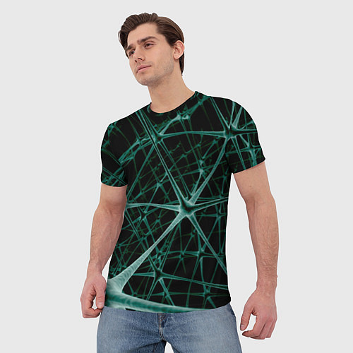 Мужская футболка Нейронная сетка / 3D-принт – фото 3