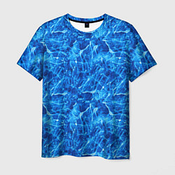 Футболка мужская Синий лёд - текстура, цвет: 3D-принт
