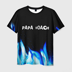 Футболка мужская Papa Roach blue fire, цвет: 3D-принт