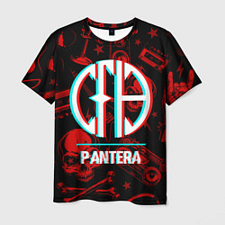 Футболка мужская Pantera rock glitch, цвет: 3D-принт