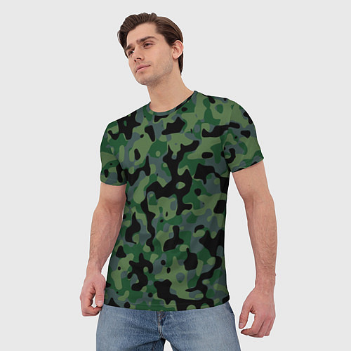 Мужская футболка Камуфляж WW2 Tropics Verdant / 3D-принт – фото 3