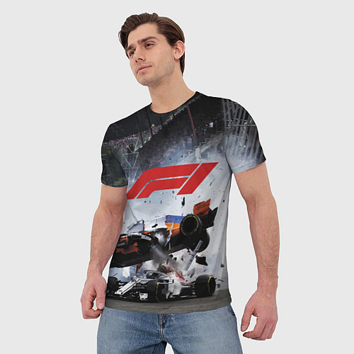 Мужская футболка Формула 1 - ни за что, блин! / 3D-принт – фото 3