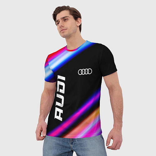 Мужская футболка Audi speed lights / 3D-принт – фото 3