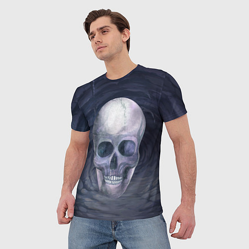 Мужская футболка Большой череп / 3D-принт – фото 3