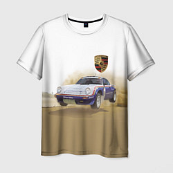 Футболка мужская Porsche - гонки в пустыне, цвет: 3D-принт