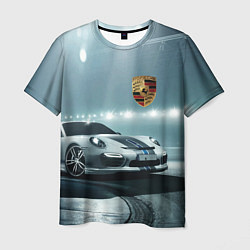 Футболка мужская Porsche - racing route - motorsport, цвет: 3D-принт