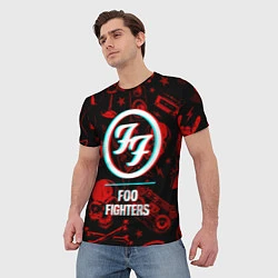 Футболка мужская Foo Fighters rock glitch, цвет: 3D-принт — фото 2