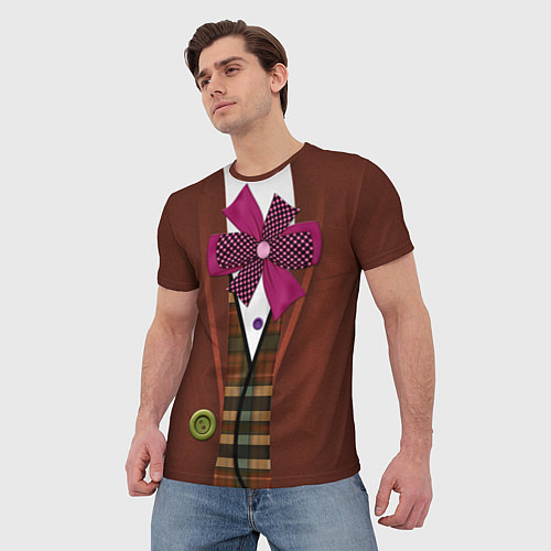 Мужская футболка Шляпник костюм Верх / 3D-принт – фото 3