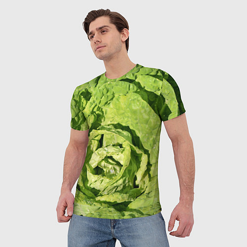 Мужская футболка Свежая капуста / 3D-принт – фото 3
