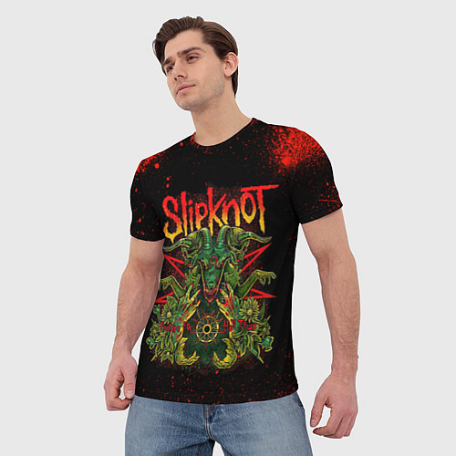 Мужская футболка Slipknot satan / 3D-принт – фото 3