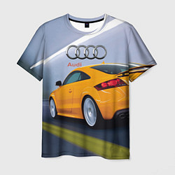 Футболка мужская Audi TT мчится в тоннеле, цвет: 3D-принт