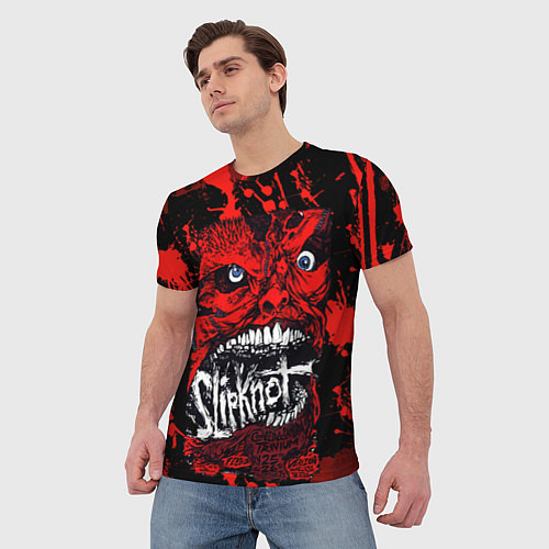 Мужская футболка Slipknot red blood / 3D-принт – фото 3
