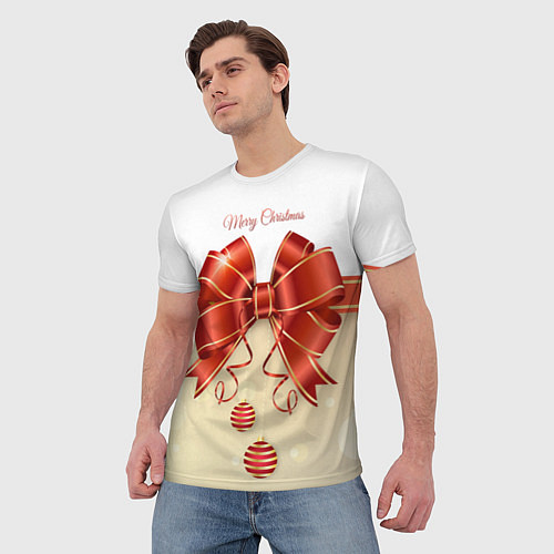 Мужская футболка Подарочный бант с лентой / 3D-принт – фото 3