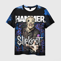 Футболка мужская Slipknot hammer blue, цвет: 3D-принт