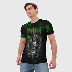 Футболка мужская Slipknot green, цвет: 3D-принт — фото 2