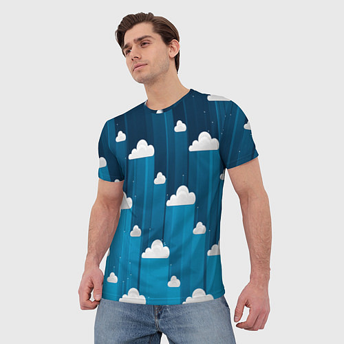 Мужская футболка Night clouds / 3D-принт – фото 3