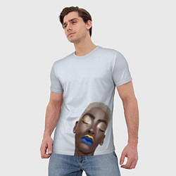 Футболка мужская Портрет афро девушки, цвет: 3D-принт — фото 2