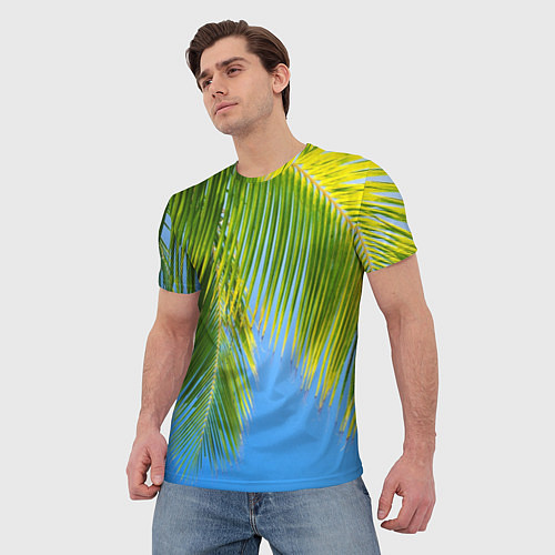 Мужская футболка Пальма у неба / 3D-принт – фото 3