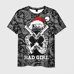 Футболка мужская Bad girl with guns in a bandana, цвет: 3D-принт