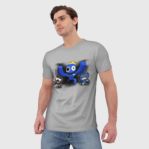 Мужская футболка Синий и Хагги Вагги / 3D-принт – фото 3