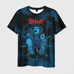 Футболка мужская Slipknot blue, цвет: 3D-принт