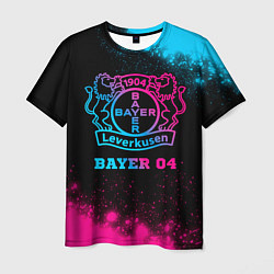 Футболка мужская Bayer 04 - neon gradient, цвет: 3D-принт